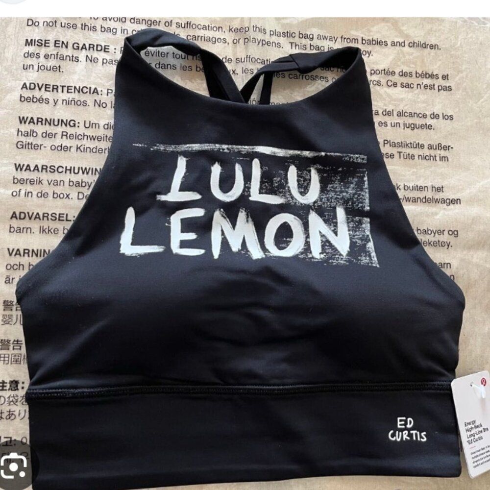LULULEMON ENERGY BRA HIGH-NECK LONGLINE Size 6 ED CURTIS COLLECTORS SIZE 6 NWT - Picture 4 of 6